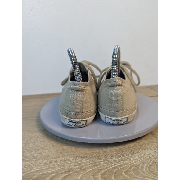 Converse Jack Purcell Tan White Canvas Low Top Casual Sneakers 540345C size 7.5 - Picture 5 of 10